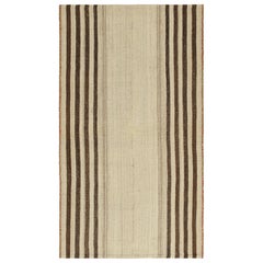 Vintage Persian Kilim in Beige with Brown Stripes by Rug & Kilim