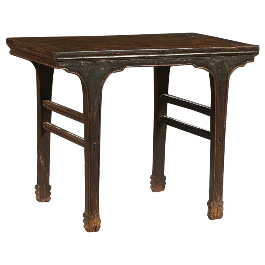 19th Century Chinese Elm Wood Wine Table For Sale