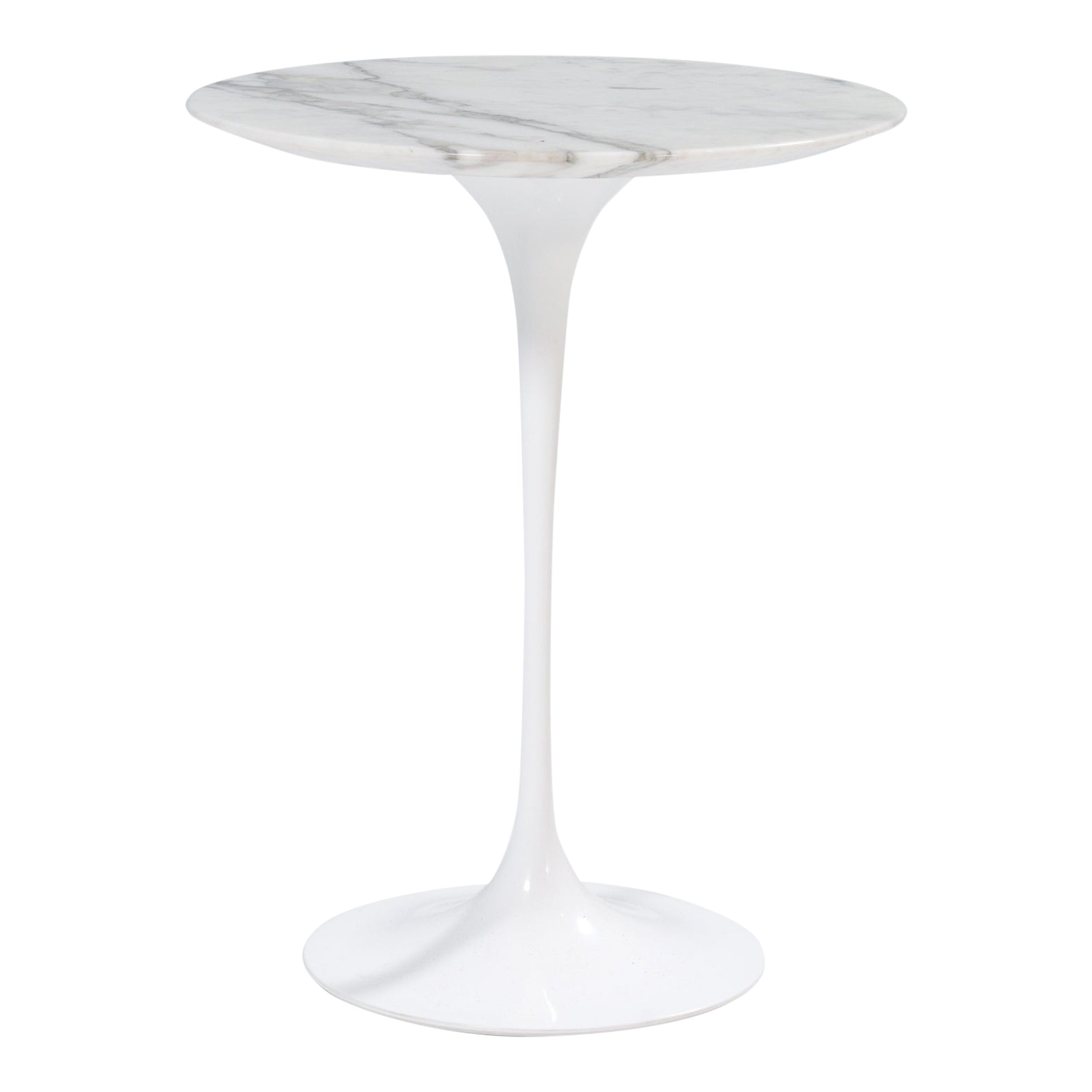 Knoll by Eero Saarinen Marble Pedestal Side Table