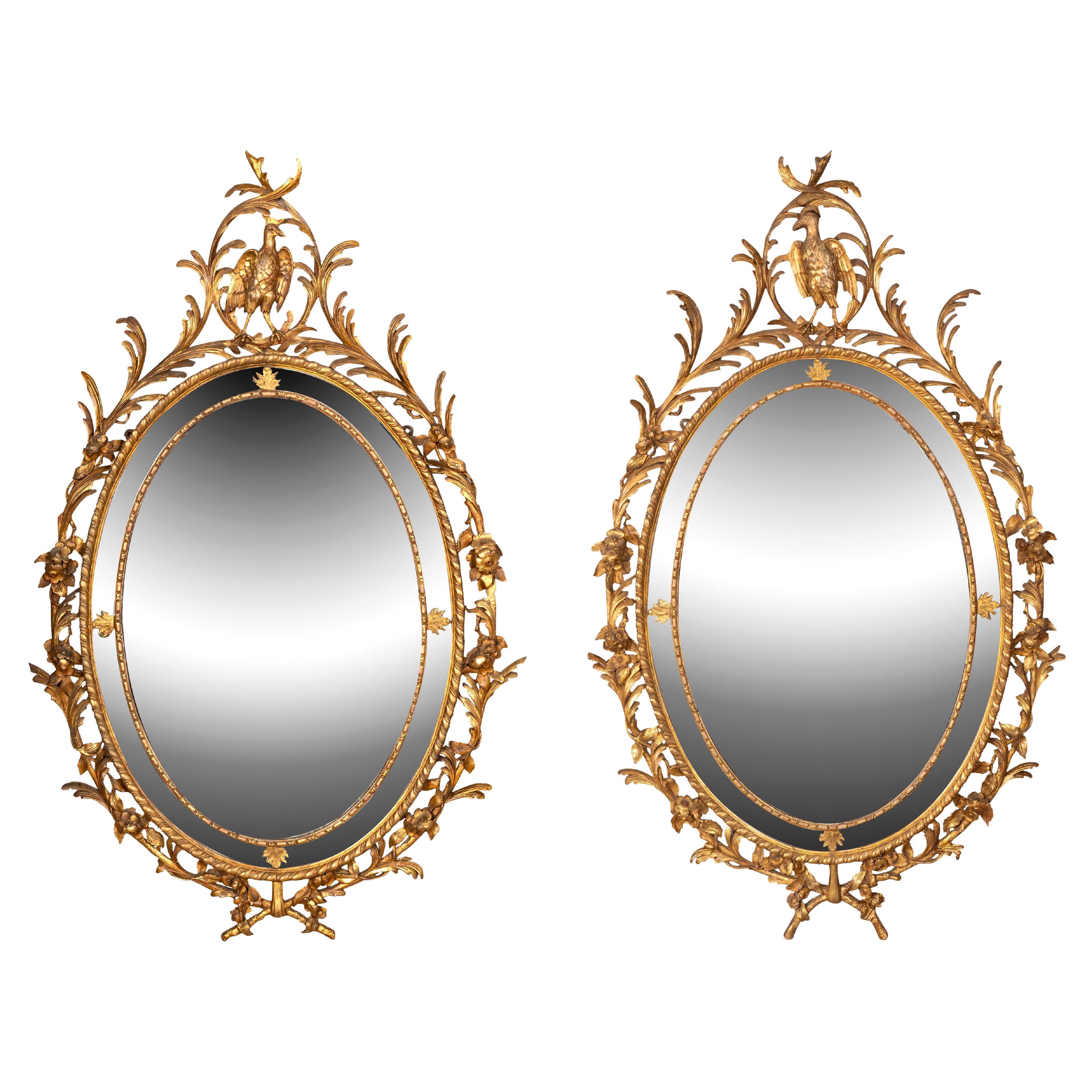 Paar Spiegel aus Giltwood im Stil von George III