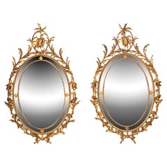 Used Pair of George III Style Giltwood Mirrors