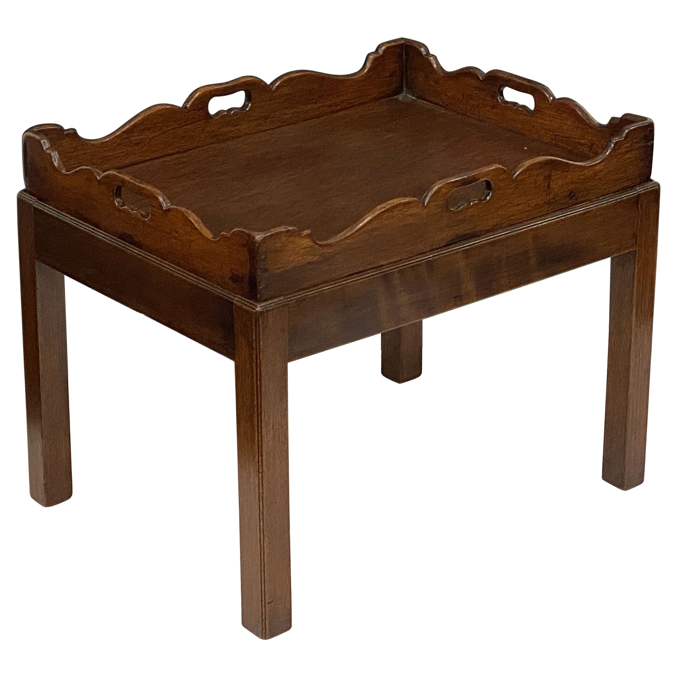 English Butler's Tray on Stand Table of Oak
