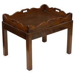 English Butler's Tray on Stand Table of Oak