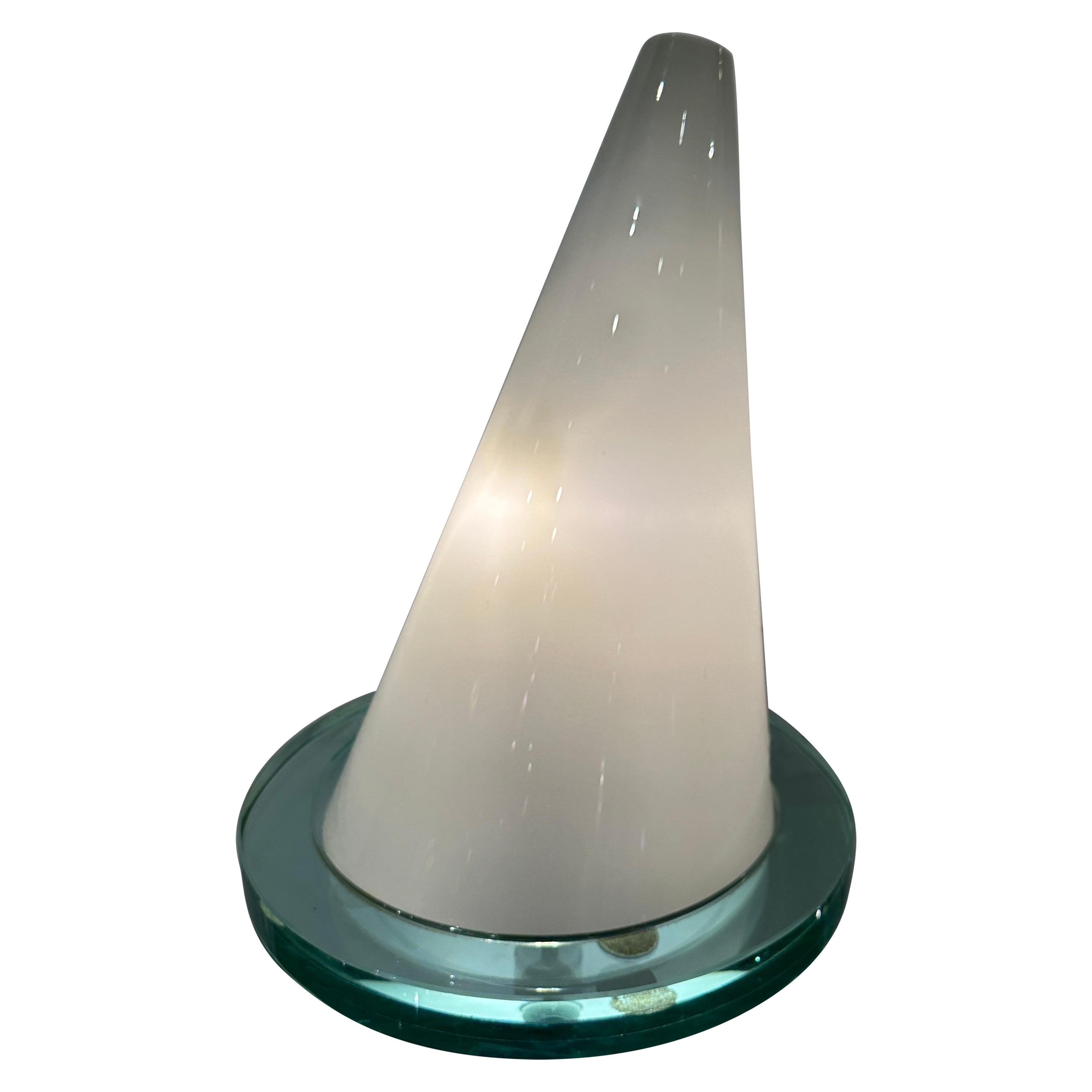 Extremely Rare Post-Modern Fontana Arte OZ Murano Cone Lamp For Sale