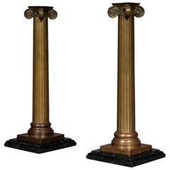 Pair of Ionic Column Candlesticks