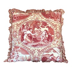 Coussin décoratif en toile d'ange Scalamandre Medeci Cupido, années 2010