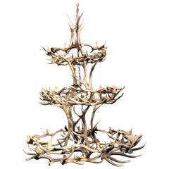 Imposing Chandelier Made of Antlers