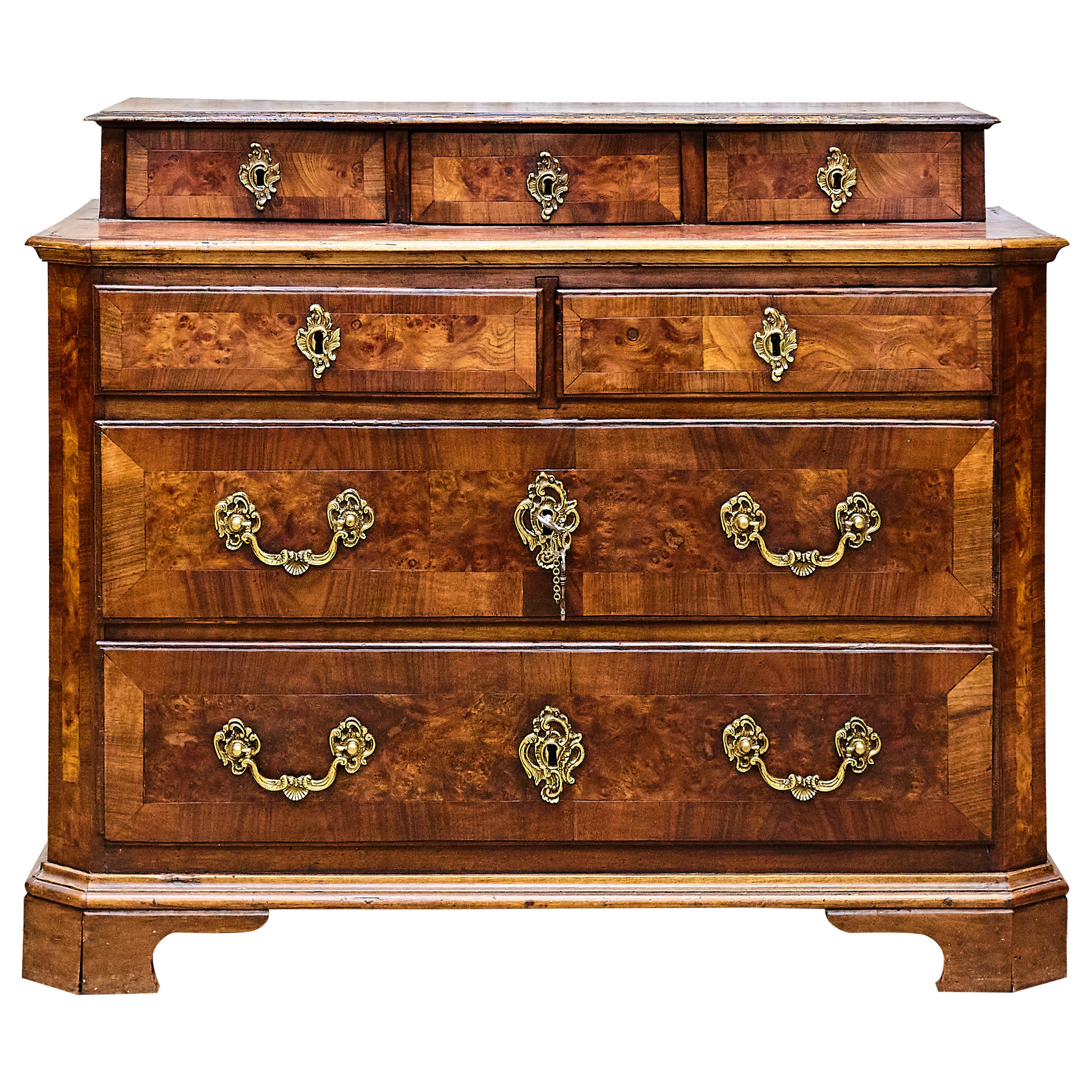 Traditional Wood Catalan Chest with Drawers For Sale