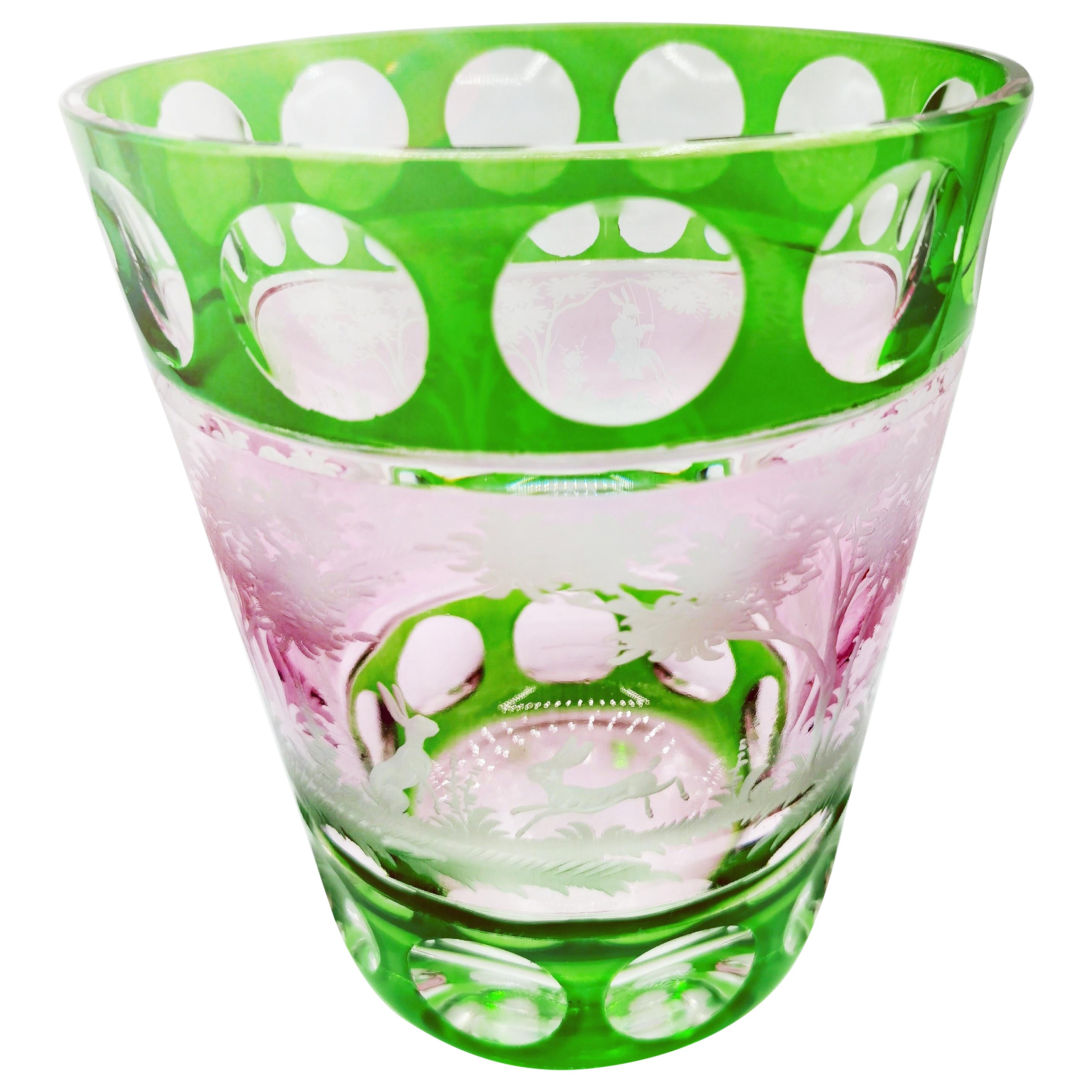 Vase de style campagnard en cristal soufflé à la main décoré de l'événement de Pâques Sofina Boutique Kitzbuehel