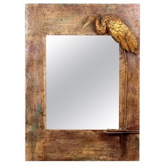 Tole Crane Mirror