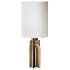 Brass Icon Table Lamp by Square in Circle