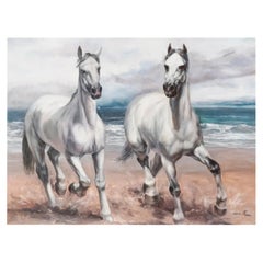 Modern Arabian Horses Oil Painting by Leon Frias