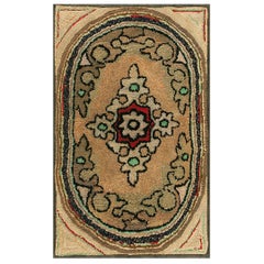 Antique American Hooked Rug 1'10"x2'10" 