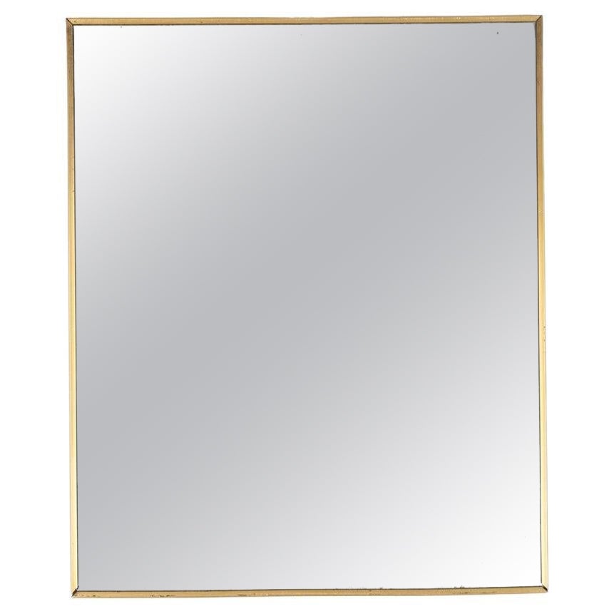 Vintage 60's Wall Mirror in Brass Italian Design