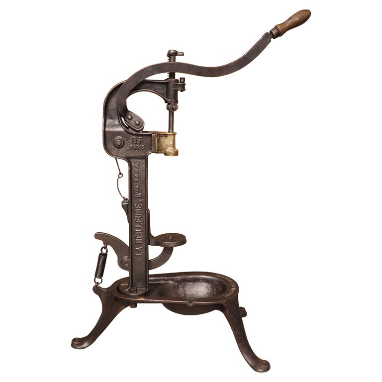 Large Antique French Bouchonneuse Wine Bottle Corker, "La Meilleur