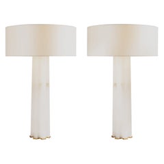 Athena by Herve Van Der Straeten, Contemporary Table Lamps, Alabaster and Gilt