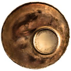 Galaxy Sculpture Wall Mirror Art Glass Silvered Silver Copper Gold Round Crystal 1
