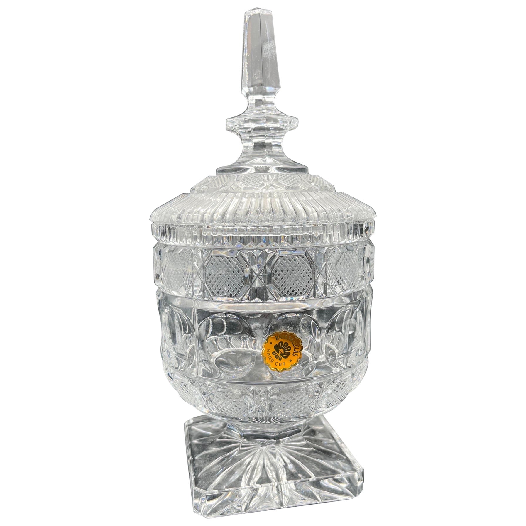 Bohemia Crystal Chocolate Holder, 1900 Antiques For Sale