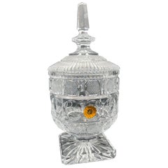 Antique Bohemia Crystal Chocolate Holder, 1900 Antiques