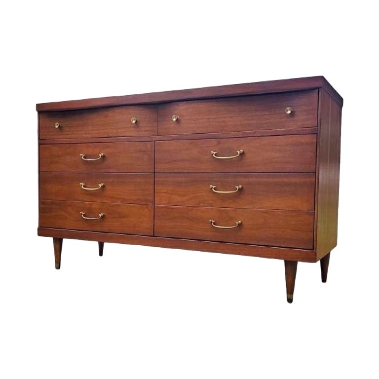 Vintage Mid Century Modern 6 Drawer Chest Of Drawers Dovetail Drawers ...