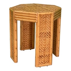 Rattan and Wicker Organic Modern Dining Table Base