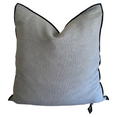 Stone Washed French Linen Accent Pillow in Elephant