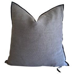 Stone Washed French Linen Accent Pillow in Castor