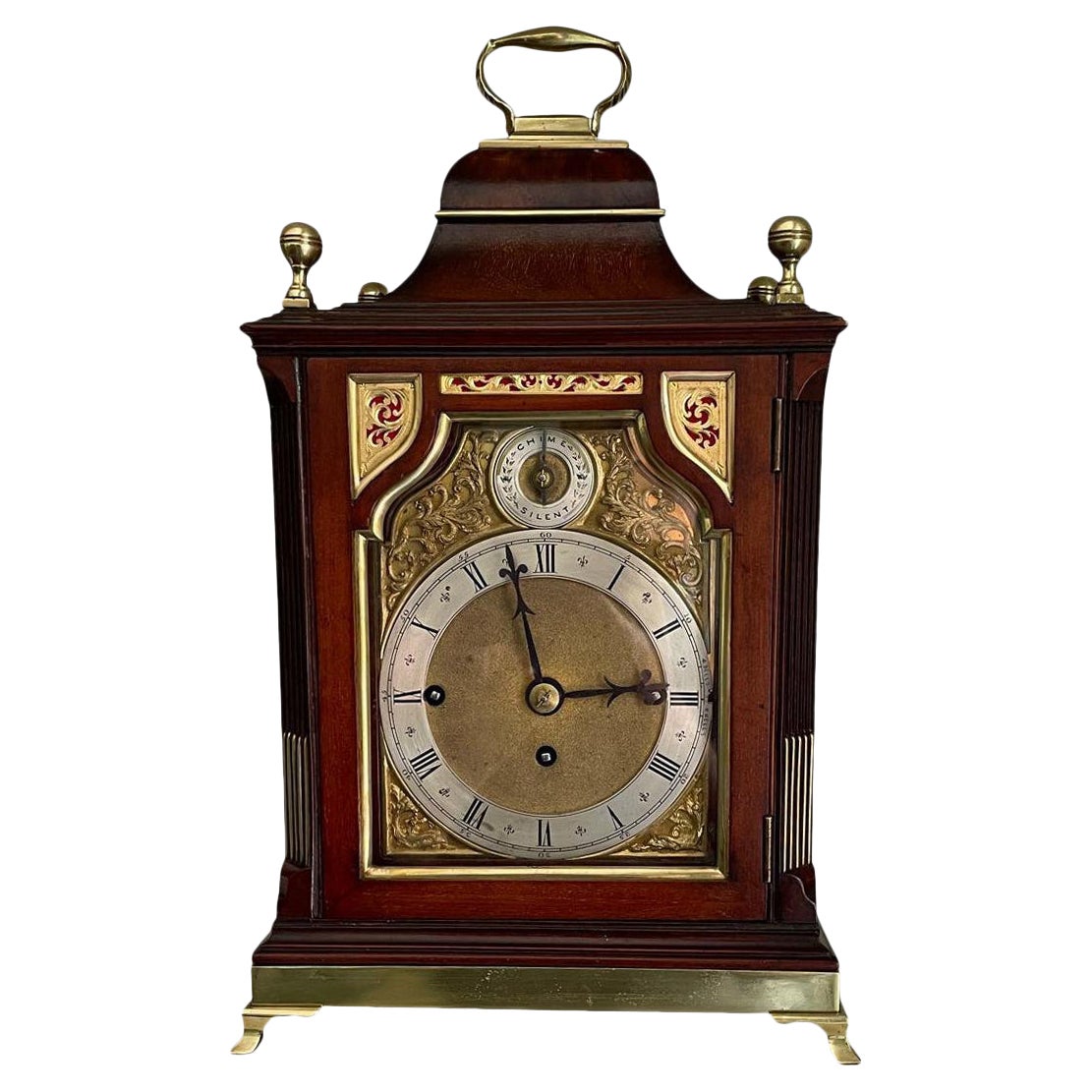 Georgian Style Musical Clock, Chiming on 8 Bells, 19th Century For Sale