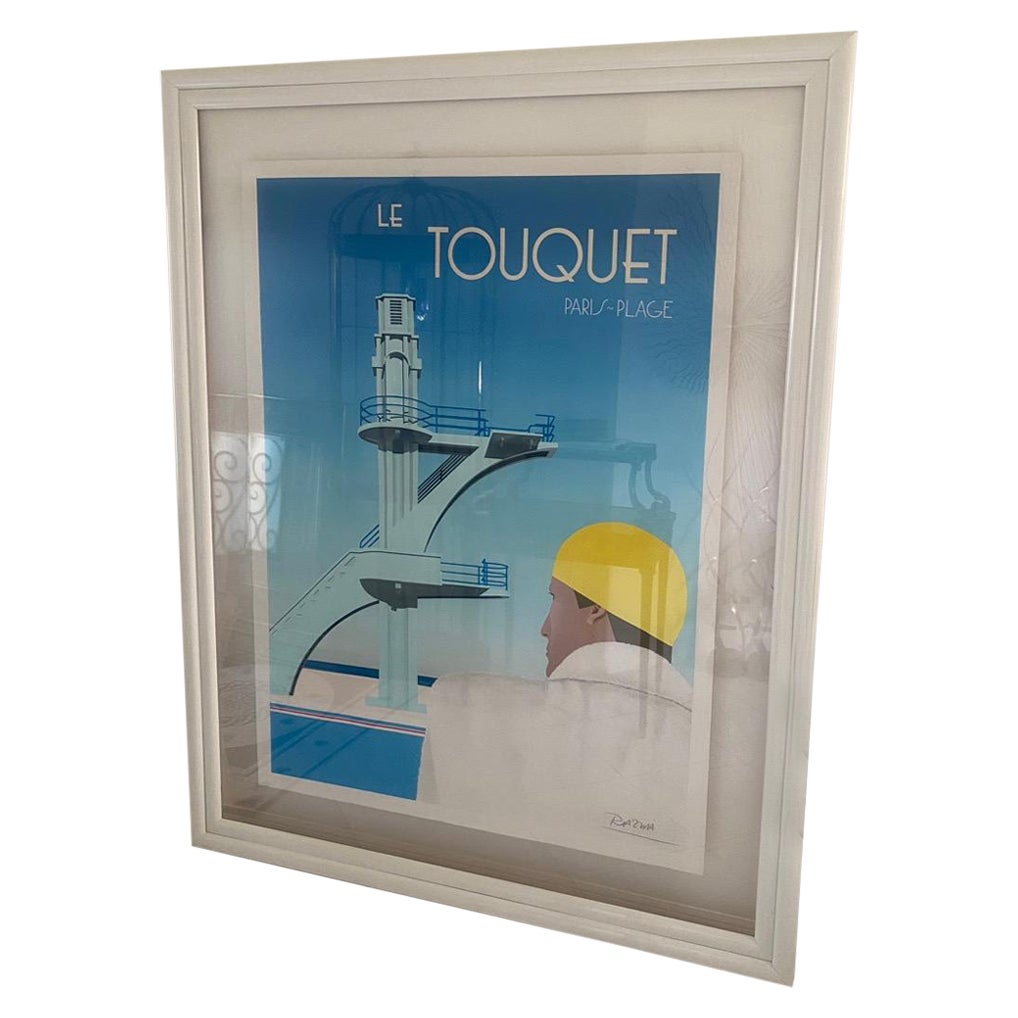 Razzia, Original Hand Signed Framed Poster, Le Touquet Paris-Plage, Art Deco For Sale