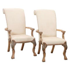 Minton-Spidell 18th C Style Carved Italian Perugia Arm Chairs