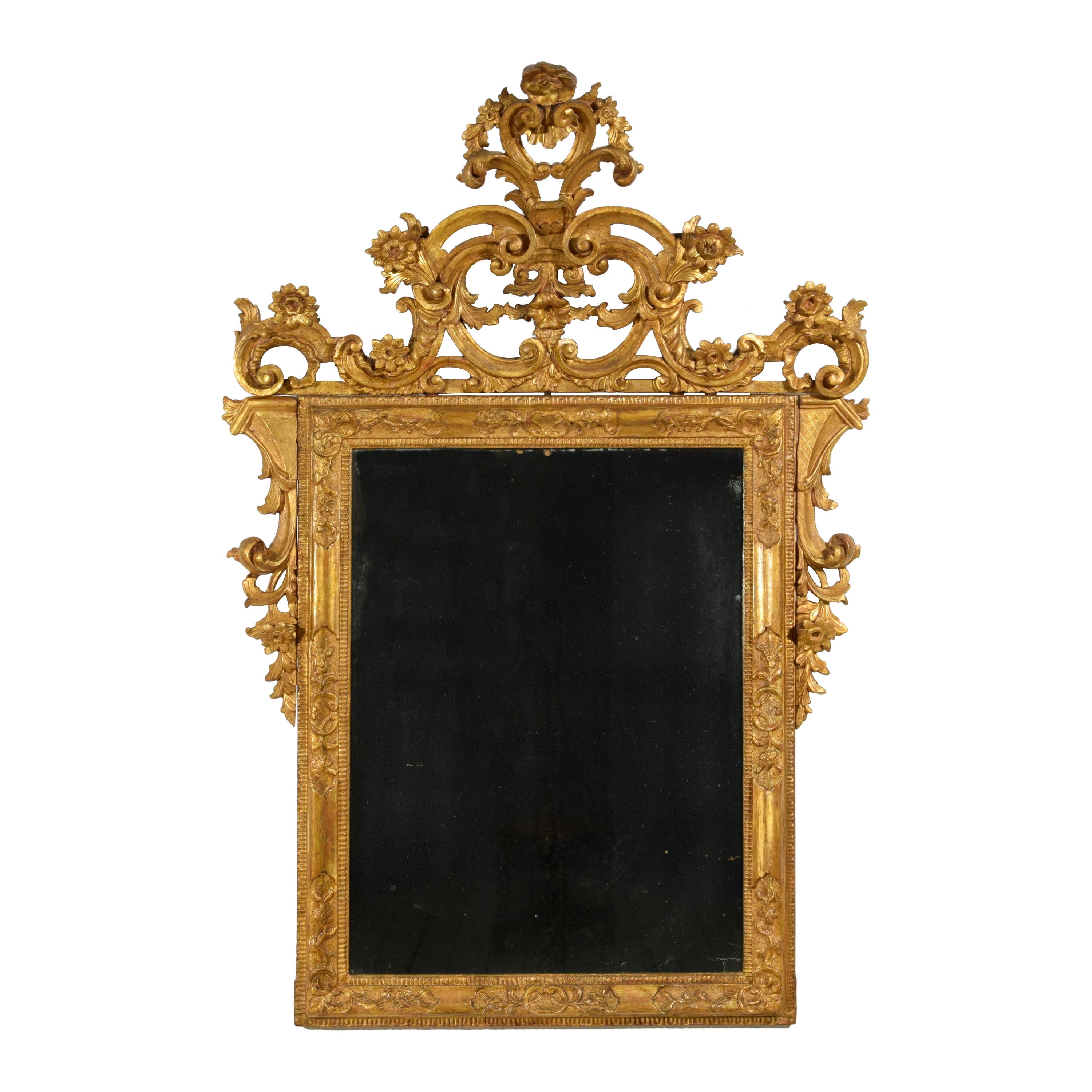 18th Century, Venetian Baroque Giltwood Mirror