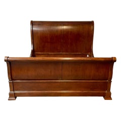 Solid Mahogany King Size Bedframe, Sleigh Bed, Ralph Lauren Style