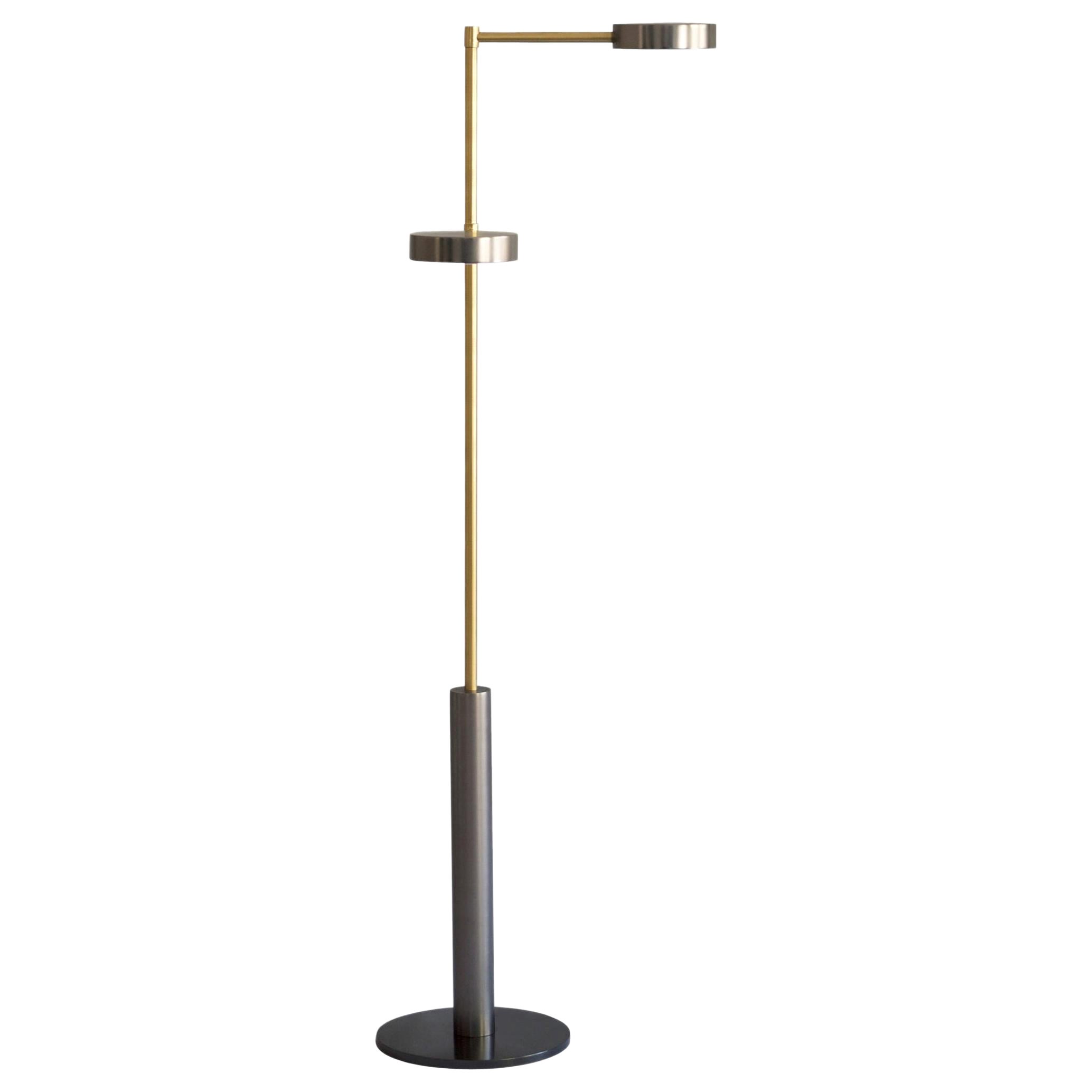 Brass "Balance" Floor Lamp, Square in Circle at 1stDibs circle floor