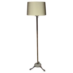 Vintage 1940s Neoclassical Aged Bronze Floor Lamp