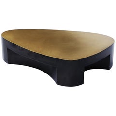 Lutatia Brass Coffee Table, Signed by Stefan Leo