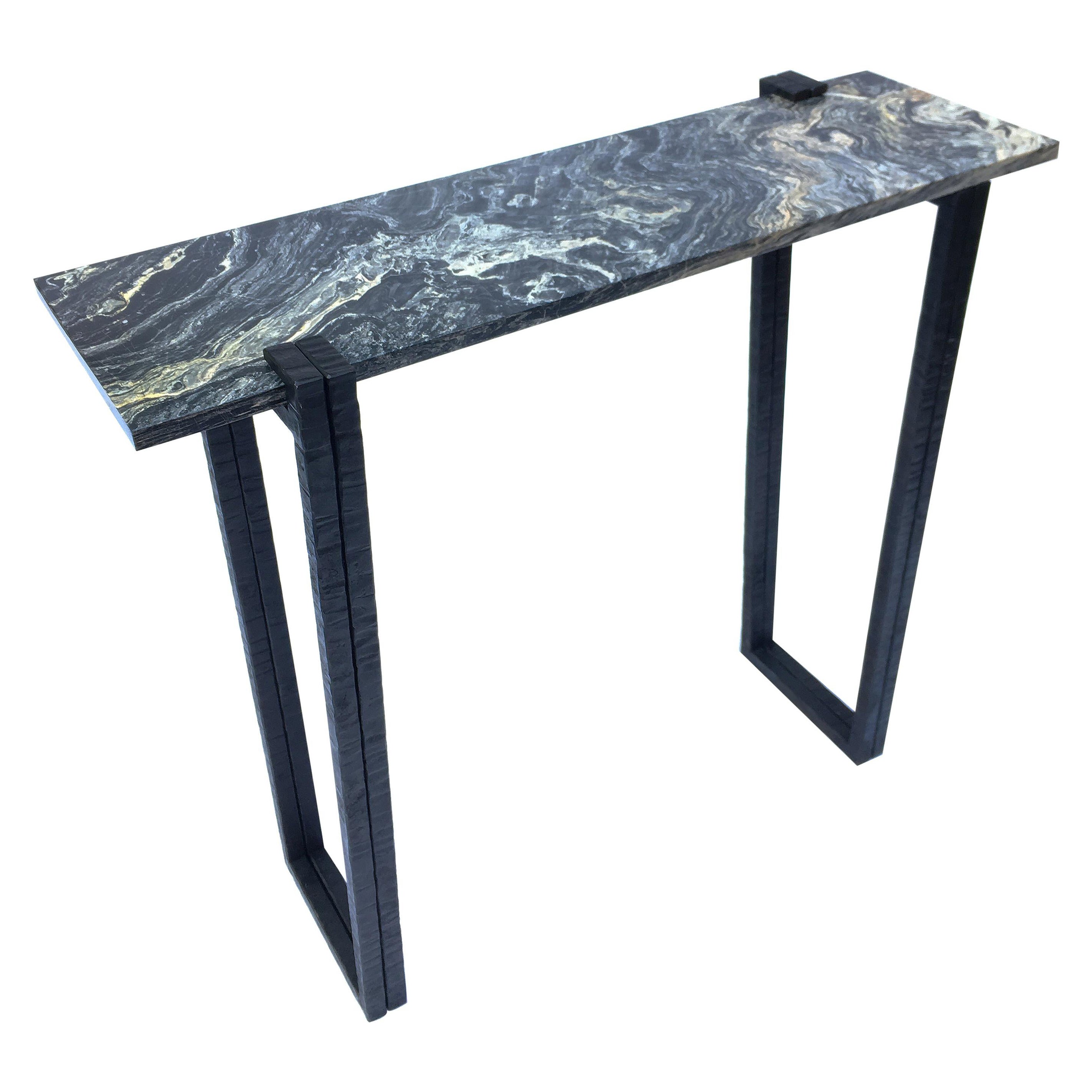 Lily Marble Console, Signed by Stefan Leo