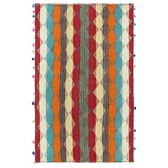 Vintage Persian Kilim with Multicolor Stripes and Diamonds by Rug & Kilim