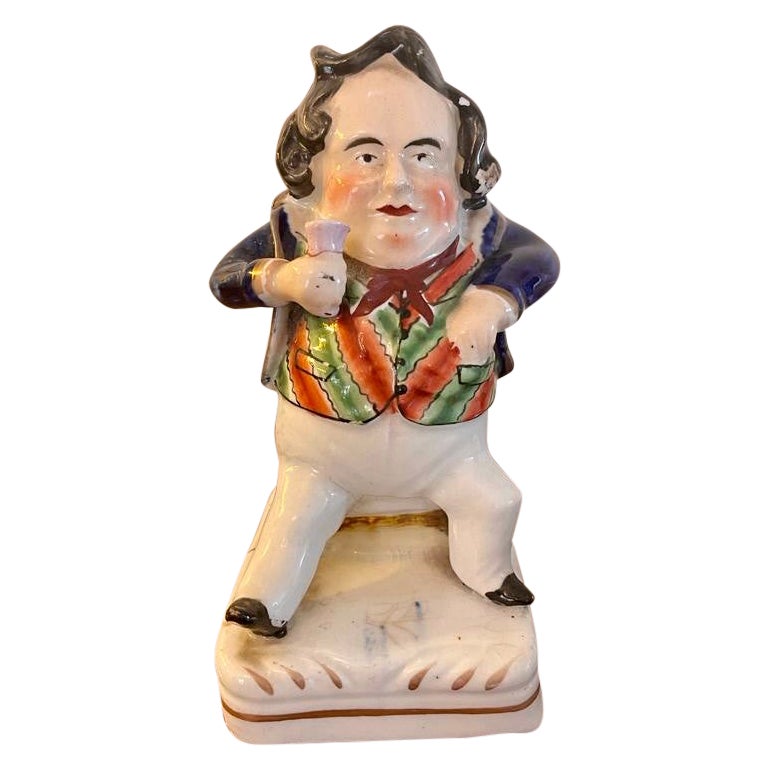 Antique Victorian Staffordshire Flatback Figure For Sale