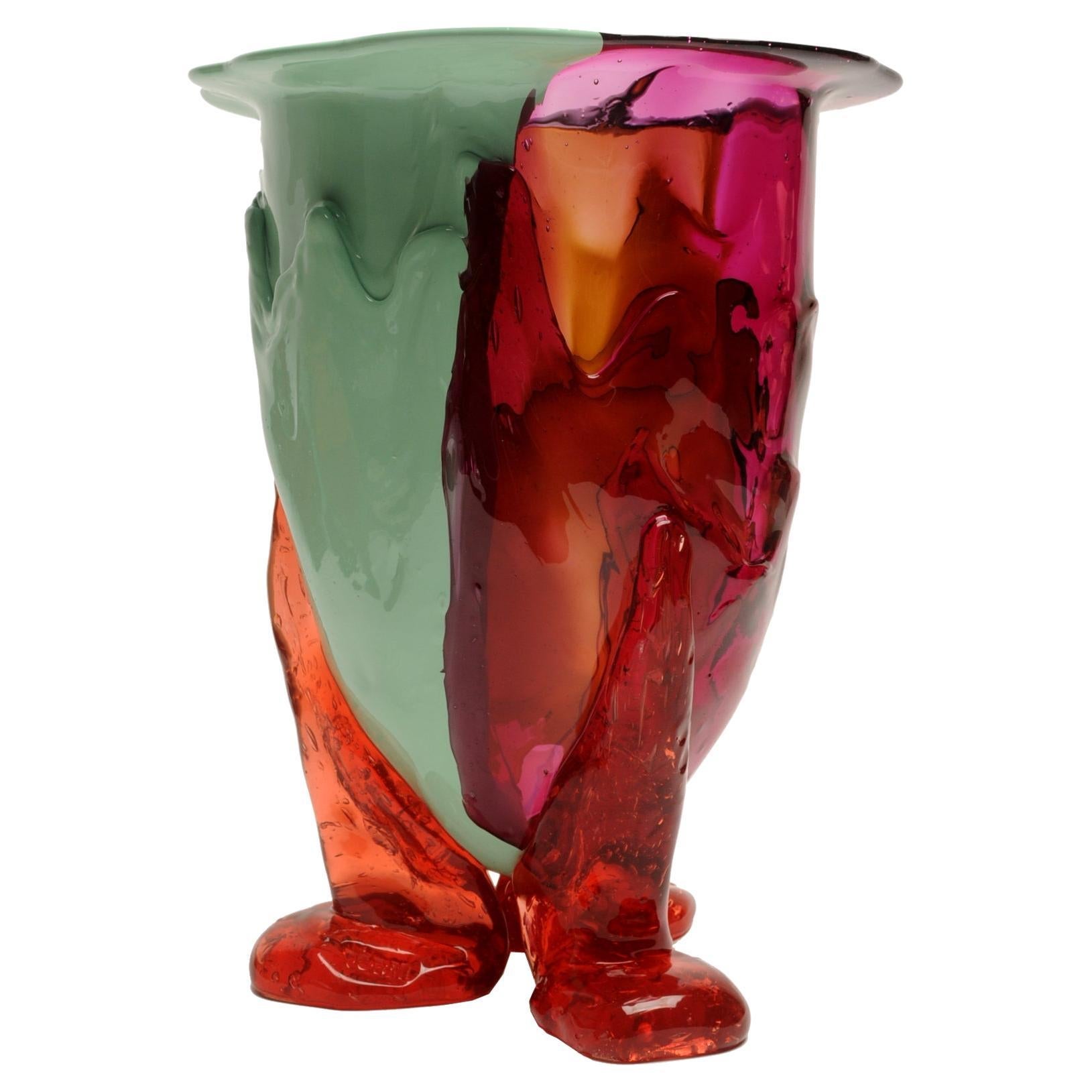 Contemporary Gaetano Pesce Amazonia XL Vase Harz, Minze, Fuchsia, Rosa