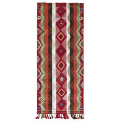 Vintage Persian Kilim Runner with Multicolor Stripes and Diamonds by Rug & Kilim