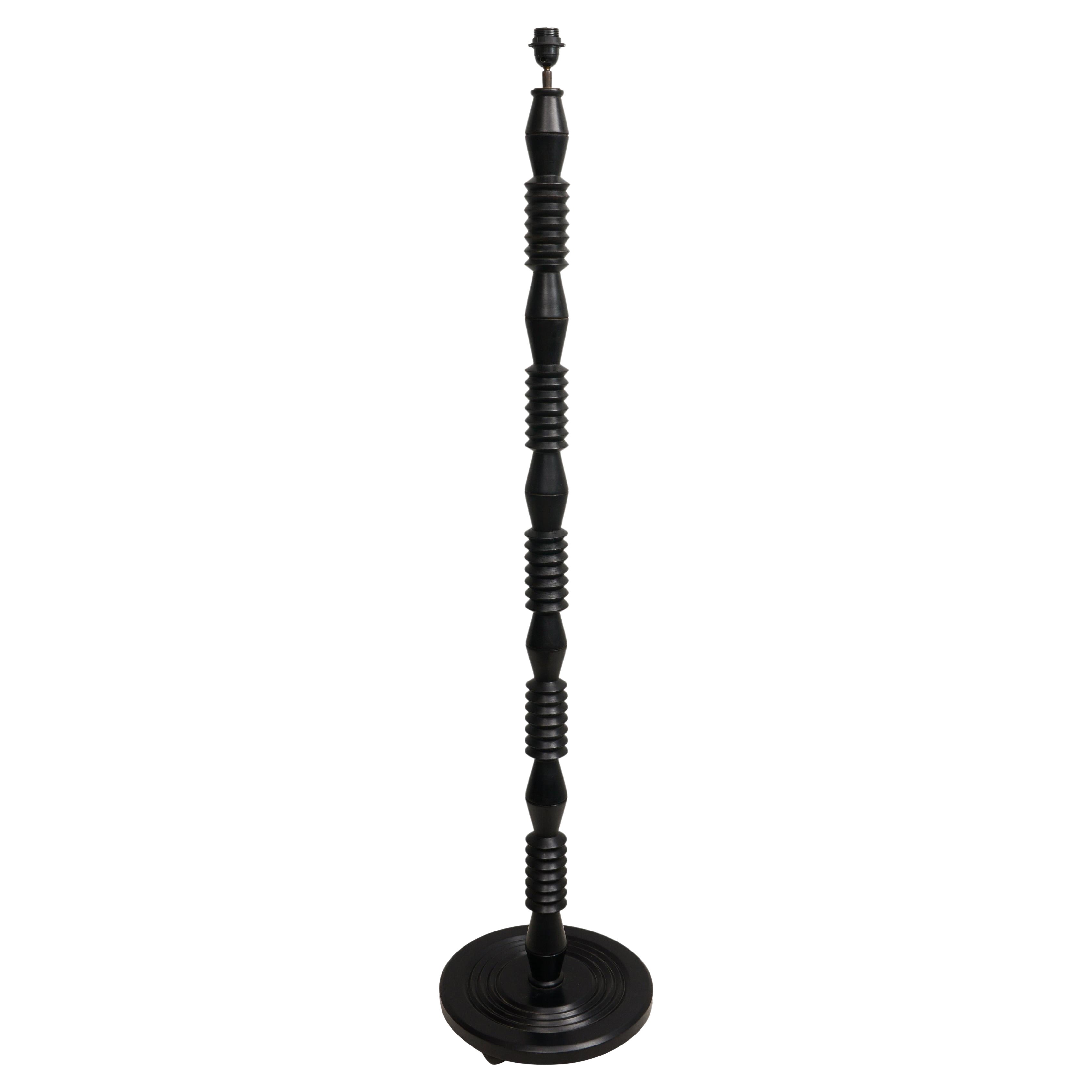 Tribal Ebonized Floor lamp