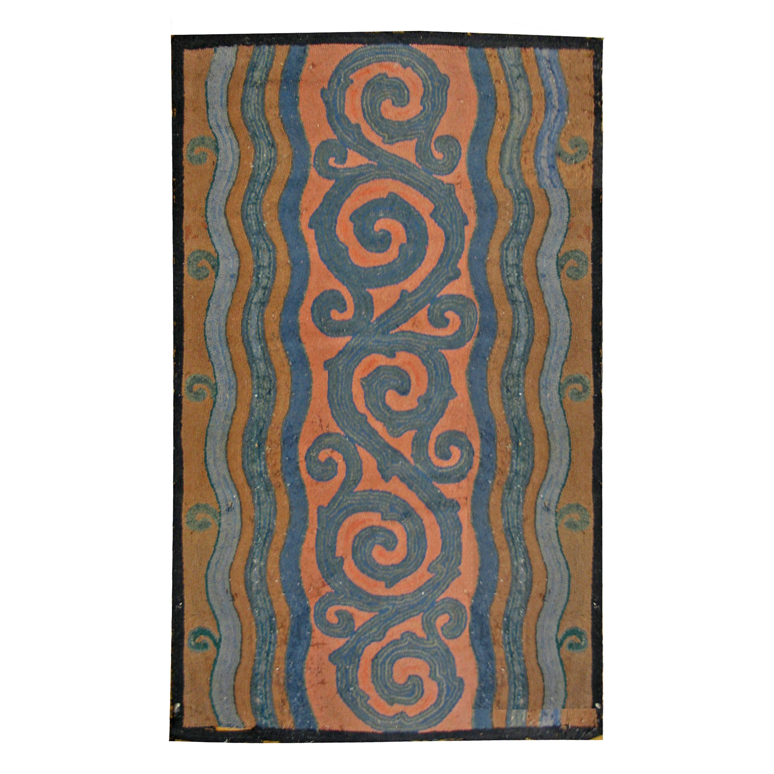 Early 20th Century American Hooked Rug ( 3' x 5'3" - 92 x 160 ) For Sale