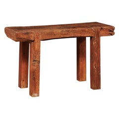 Beautifully Rustic Thick Chopping Block Top Table Would Be a Great Sink Base