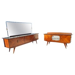 Set of Two Italian 1950s Mid Century Sideboards