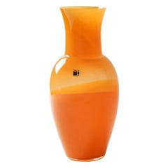 Orange Murano Glass Vase by Carlo Moretti, Italy