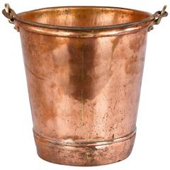 19th Century French Copper Bucket