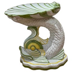 Italian Ceramic Koi Fish Table