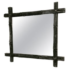 August Bergin & Co. Stockholm, Mirror with Wooden Frame, Swedish Jugend
