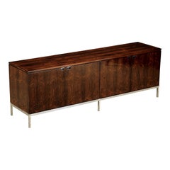 Florence Knoll Rosewood Credenza for Knoll International, 1960s, Signed 