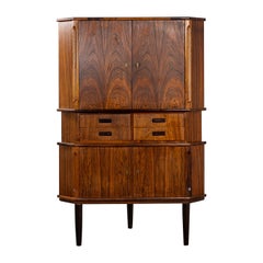 Danish Mid-Century Modern Rosewood Corner Cabinet by Aulum